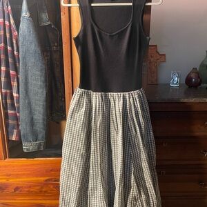 Rails Rosalind Dress in Ivory Jet, Gingham Black